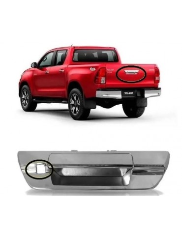 Maçaneta Tampa Traseira Hilux 2016 2017 2018 2019 16 Cromado Toyota